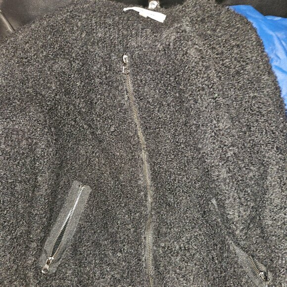 John and Jenn Wool Blend Teddy Sherpa Zip Up Sweater Jacket Women's Medium - Picture 1 of 3